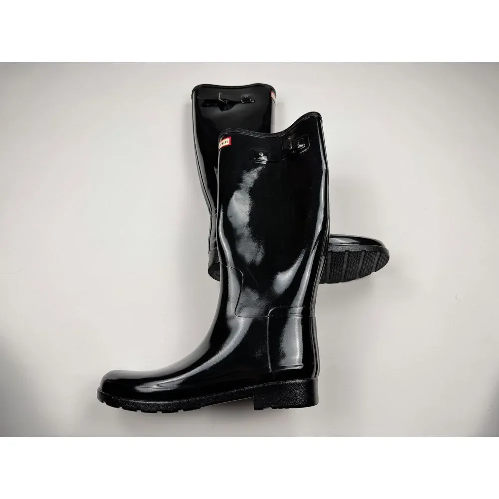 Hunter Original‎ Tall Gloss Rain Boots Women 10 NWOB Black Rubber Waterproof